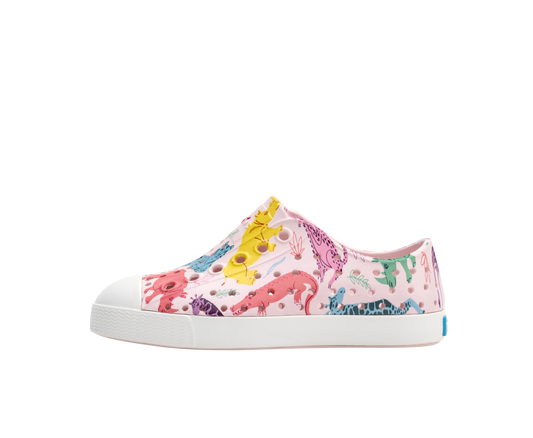 Native Shoes Jefferson Sugarlite Print Milk Pink/Shell White / Sea Fan Safari Friends