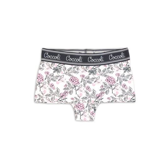 Coccoli - Cotton Girl Boxer Brief - Lilac Snow Floral Print