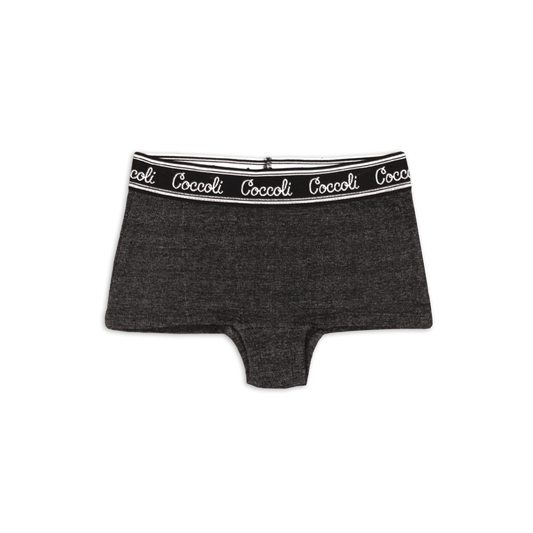 Coccoli - Cotton Girl Boxer Brief - Black Denim