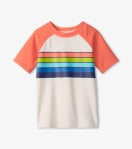 Hatley - Surfer Stripe Short Sleeve Rashguard - Cami Lace