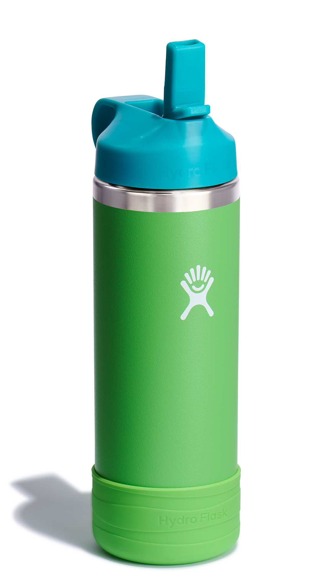 Hydro Flask - 18 OZ Kids Wide Mouth Straw Cap And Boot Grass