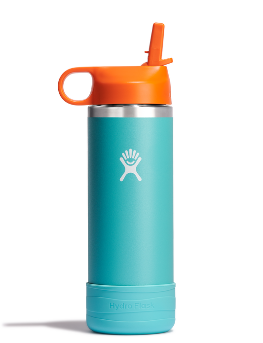 Hydro Flask - 18 OZ Kids Wide Mouth Straw Cap And Boot SeaSpray