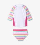 Hatley - Dazzling Stripes Rashguard Set - White