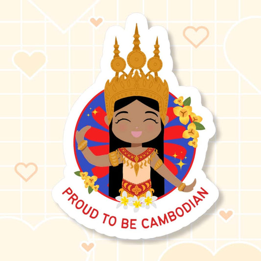 Joeydolls-Proud to be Cambodian Die-Cut Sticker