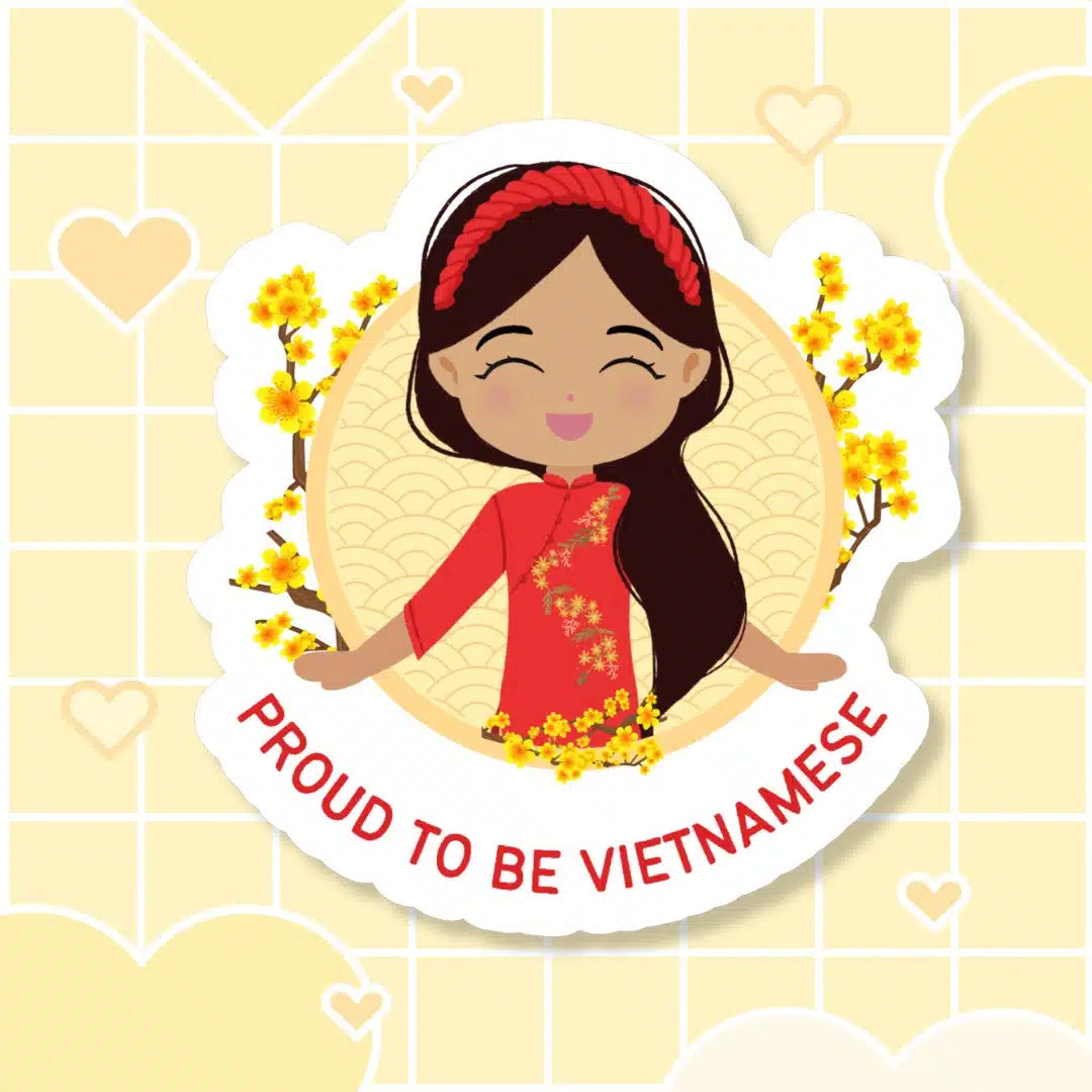 Joeydolls-Proud to be Vietnamese Die-Cut Sticker