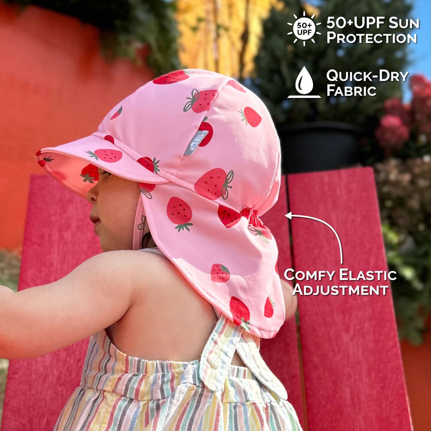 Jan & Jul UV Baby Cap -Pink Strawberry