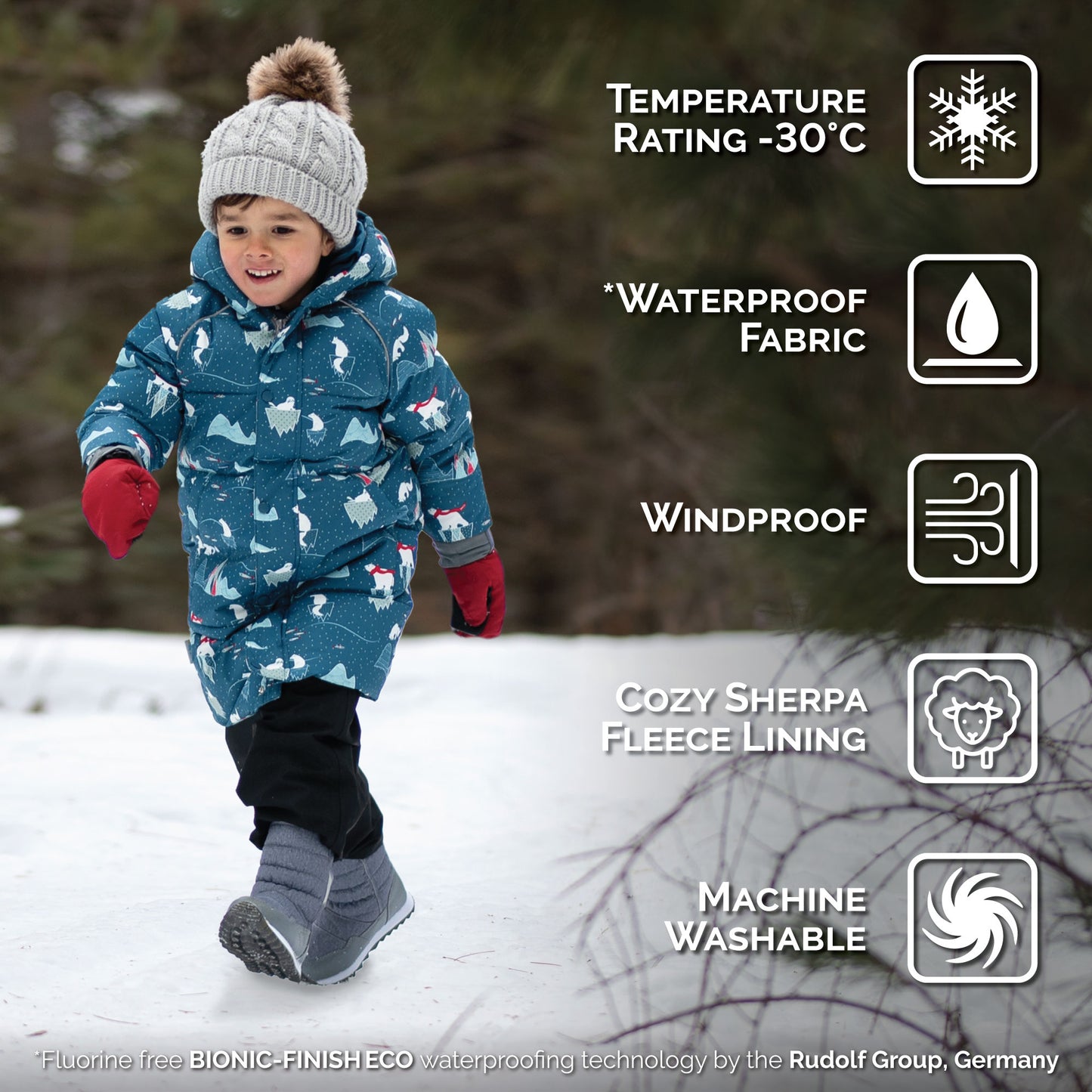 Jan & Jul Kids Waterproof Winter Toasty Dry Puffy Coat