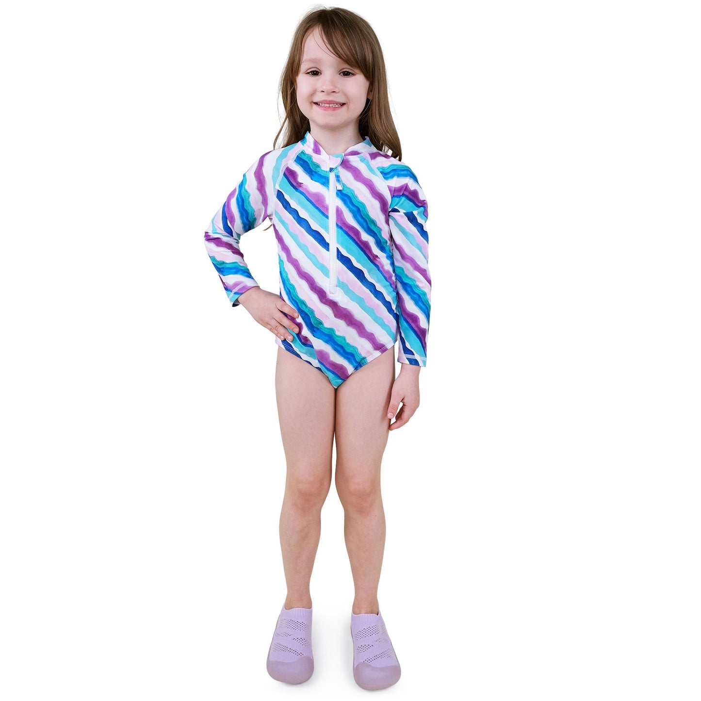 Jan & Jul - UV Girls' Swimsuit - Summer Stripes