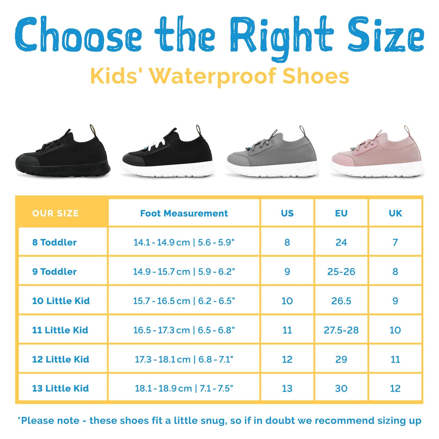 Jan & Jul- Kids Waterproof Shoes Sneakers | Jet Black