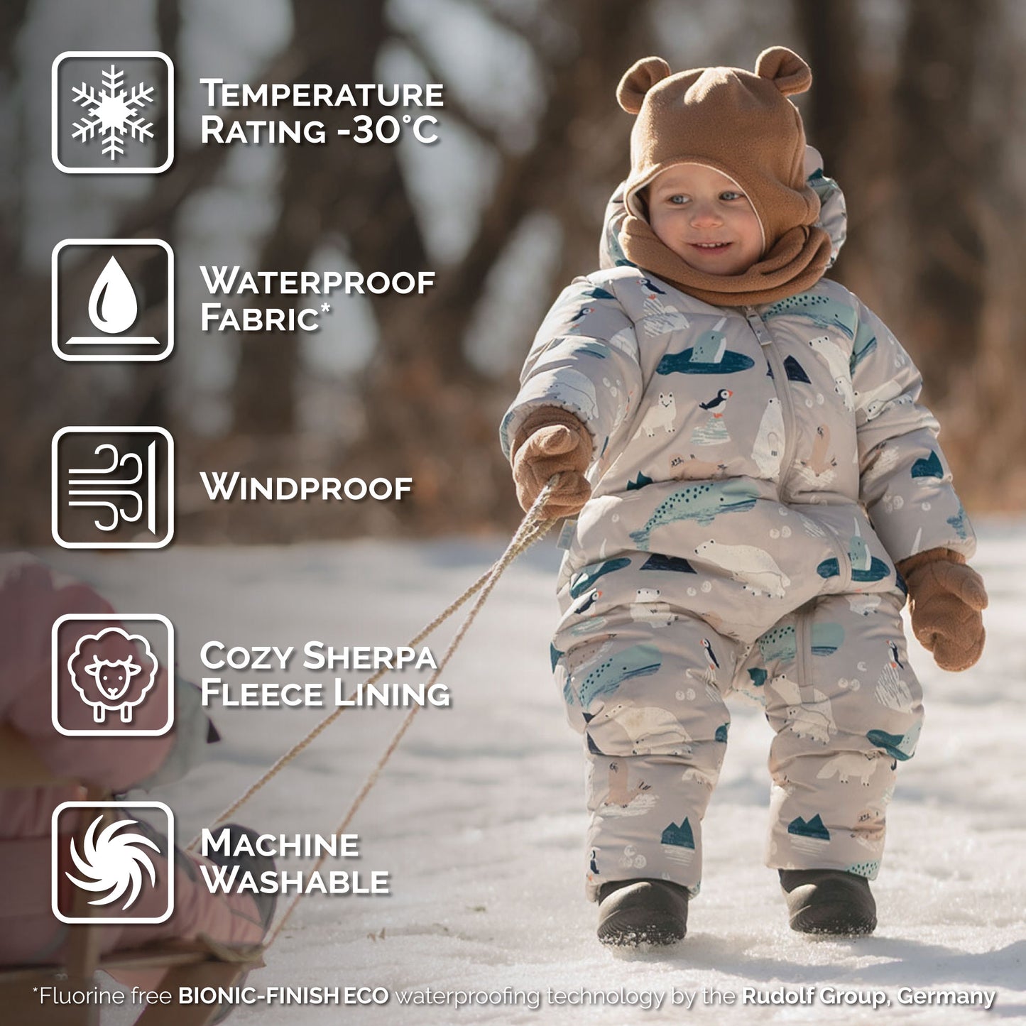 Jan & Jul Baby Toasty Dry Puffy Snowsuit