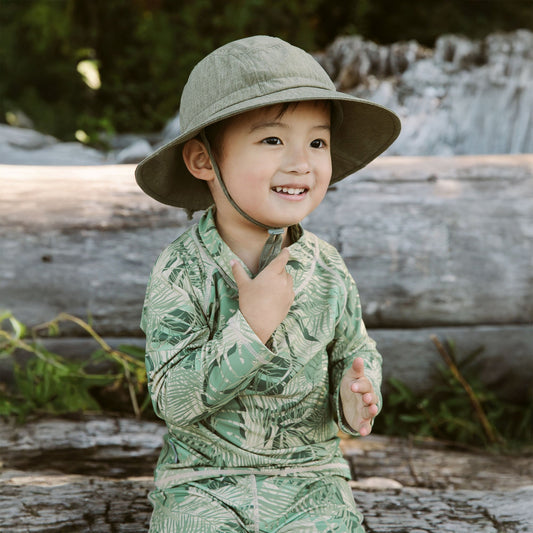 Jan & Jul  Kids SunLite Hat | Army Green