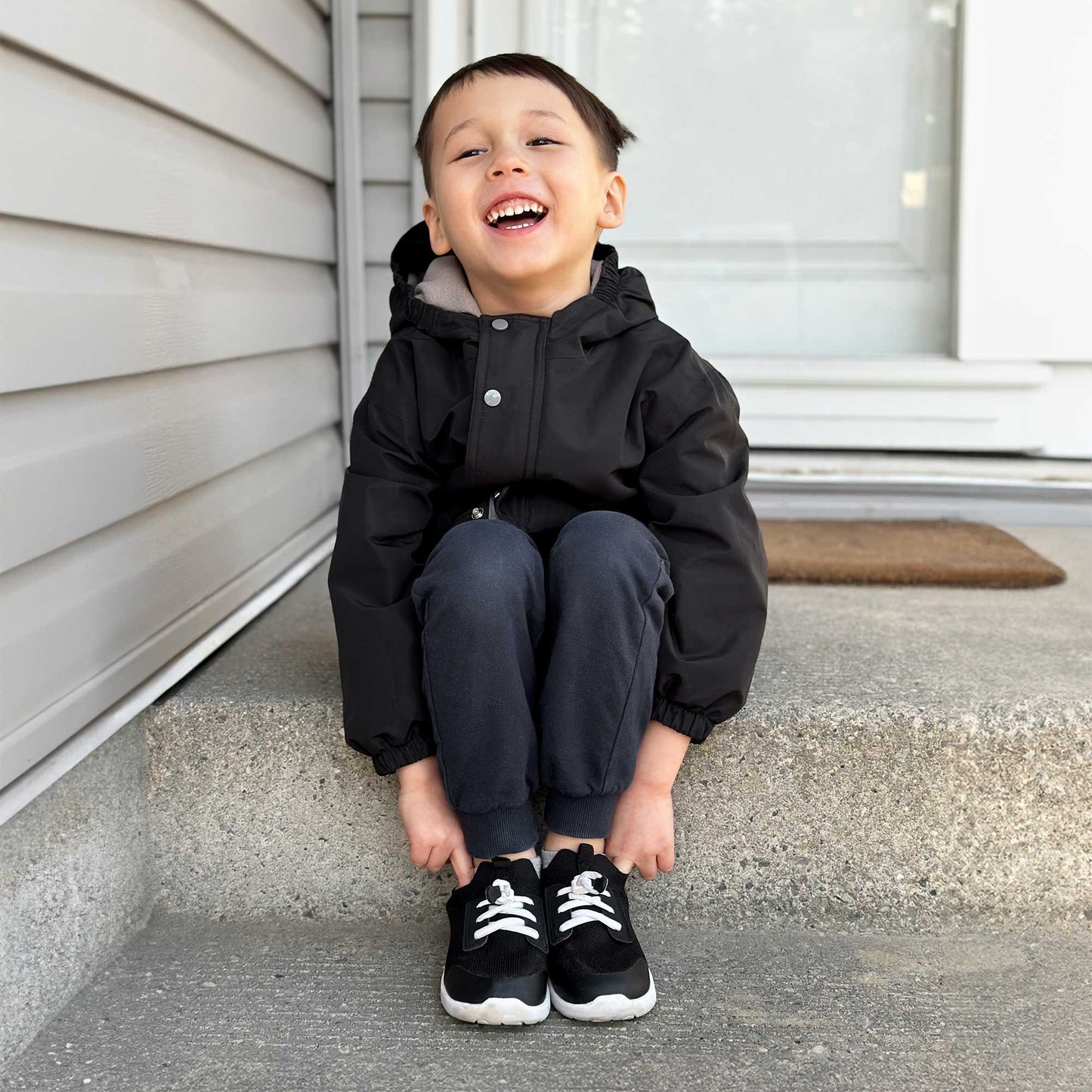 Jan & Jul- Kids Waterproof Shoes Sneakers | Jet Black