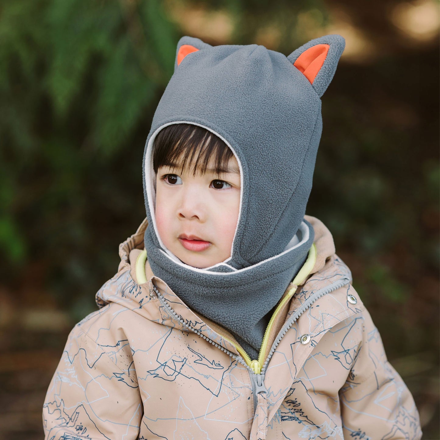 Jan & Jul Grey Fox | Fleece Animal Hat