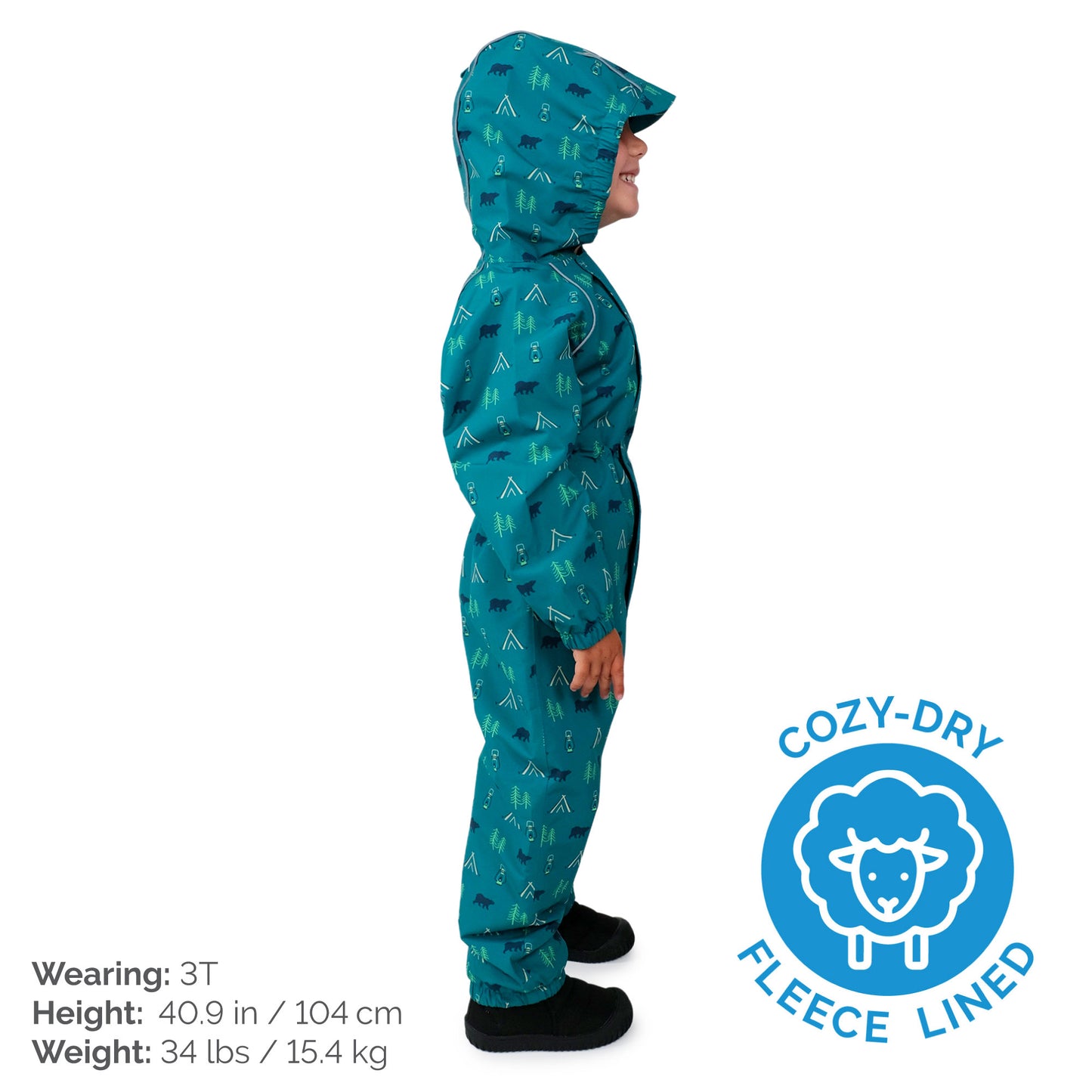 Jan & Jul- Kids Fleece Lined Rain Suits | Summer Camp