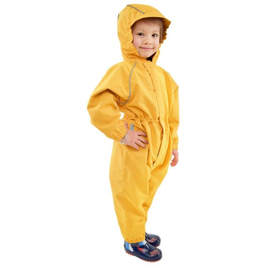 Jan & Jul-Kids Fleece Lined Rain Suits | Yellow