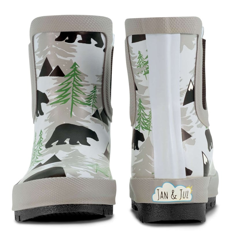 Jan & Jul- Kids Rubber Rain Boots (Elastic) | Bear