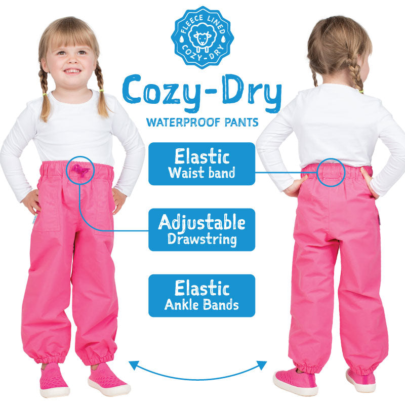 Jan & Jul Cozy-Dry Kids Fleece Lined Rain Pants