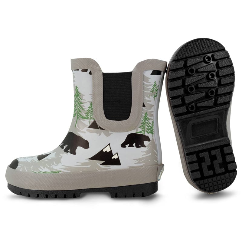 Jan & Jul- Kids Rubber Rain Boots (Elastic) | Bear