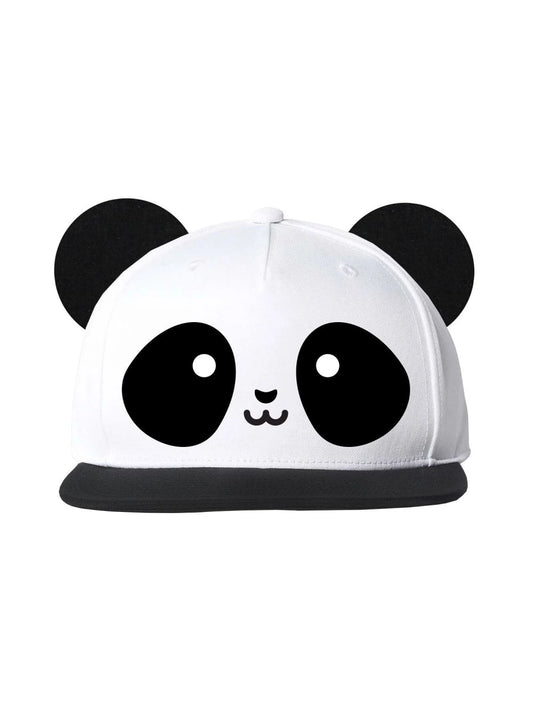 Whistle & Flute Kawaii Panda Flat Brim Cap With Ears