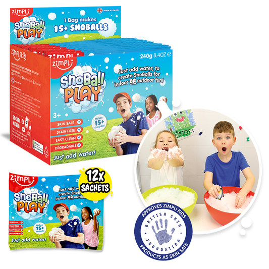 Zimpli Snoball Play Foil Bags -  Sensory Diy Snow Pack