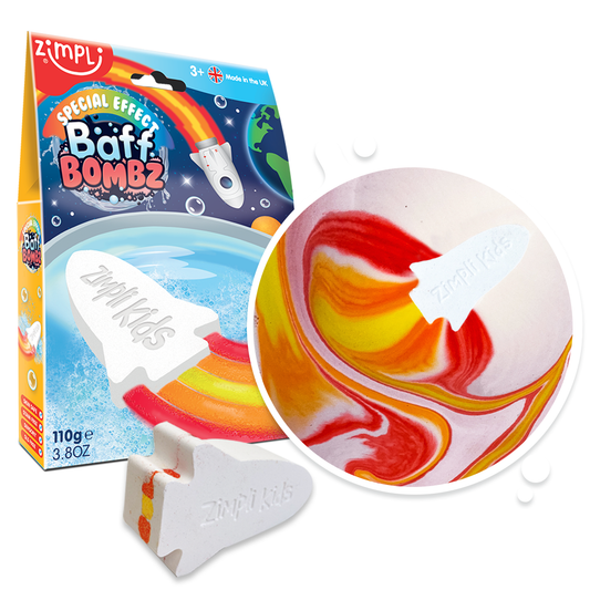 Zimpli Large Rocket Surprise Baff Bombz - Bath Bomb Fizz Toy