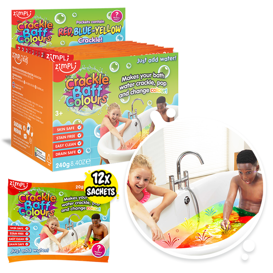 Zimpli Crackle Baff Colour Foil Bag- Crackle and Pop Bath Toy